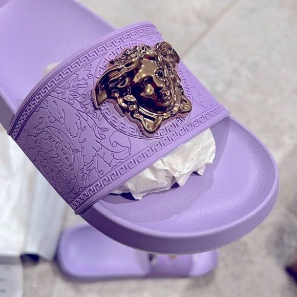 VERSACE Medusa Slide Sandals in Purple, Size EU36 New in Box - Picture 6 of 12